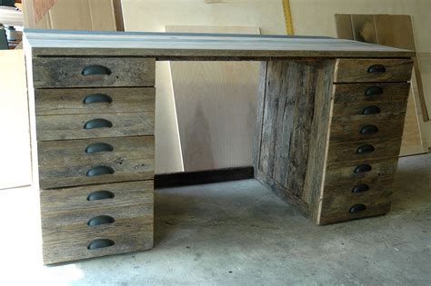 Albert rustic reclaimed pine wood executive desk 69 $2,199.00 $1,749.00. Custom Made Reclaimed Oak Wood Desk by Wooden-It-Be-Nice ...