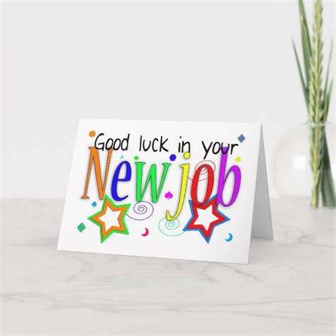 Good Luck In Your New Job Greeting Card New Job Uk