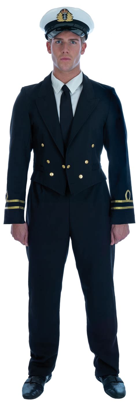 Ww2 Naval Officer Military British 1940s Fancy Dress Mens