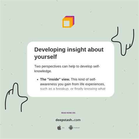 Developing Insight About Yourself Deepstash