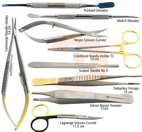 9pcs Dental Micro Surgery Instruments Periodontal Oral Surgery Kit