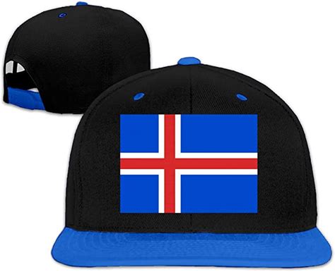 Dy08lh 1 Flag Of Iceland Women Men Hip Hop Flat Brim Baseball Caps