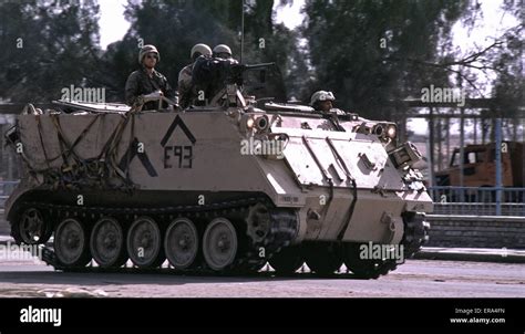 17th March 1991 A Us Army M113 Armored Personnel Carrier Driving