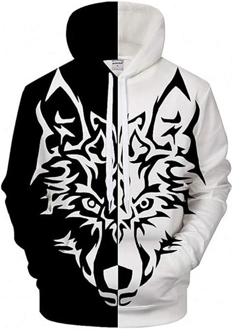 Anime Wolf Sweatshirt Men Hoodie Hoody 3d Printing Pullover