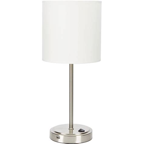 Certain shop bedroom table lamps lamps at walmart and save. Mainstays White Grab and Go Stick Lamp with USB Port and ...