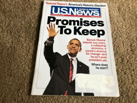 Nov 7 2008 Us News And World Report Magazine Obama Ebay