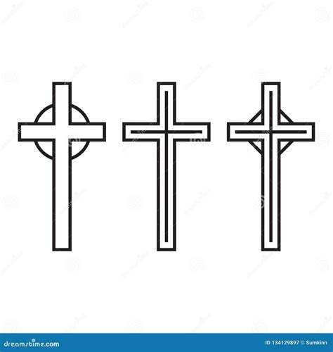 Vector Crucifix Cross Stock Vector Illustration Of Vector 134129897