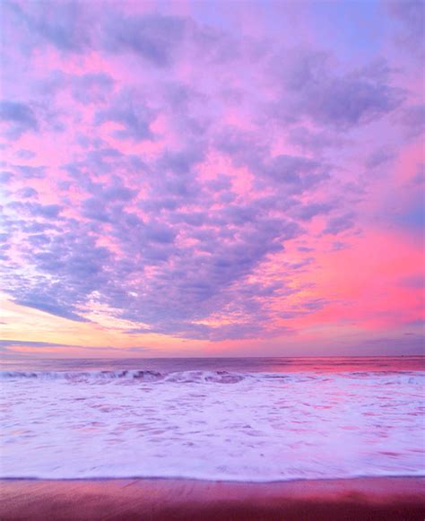 Ocean Pink Purple Scenary Sea Image 308395 On