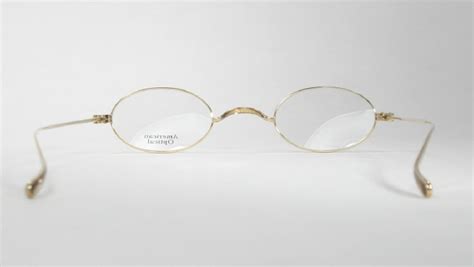 optometrist attic ao varsity gold wire rim oval eyeglasses