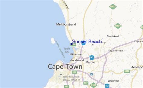 Sunset Beach Cape Town Map Map Of Sunset Beach Cape Town