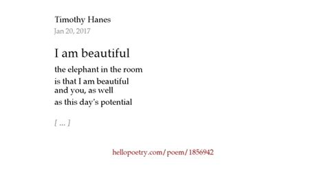 I Am Beautiful By Timothy H Hello Poetry