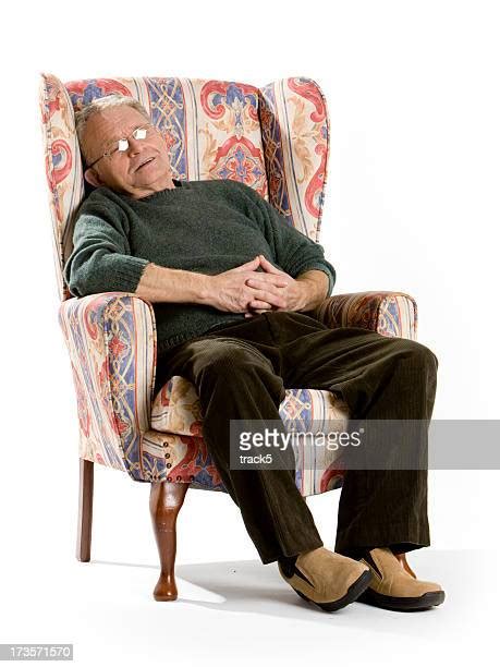 Tired Old Man Sitting In An Armchair Fotografías E Imágenes De Stock