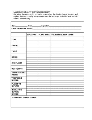 Free Quality Control Checklist Template Printable Templates