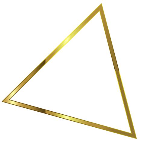 Triangle Gold Line Triangle Gold Triangle Border Png Transparent