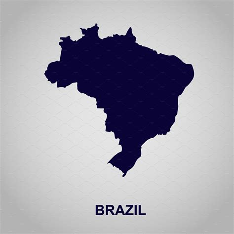 Brazil Map Vector Illustration Illustrations Creative Market