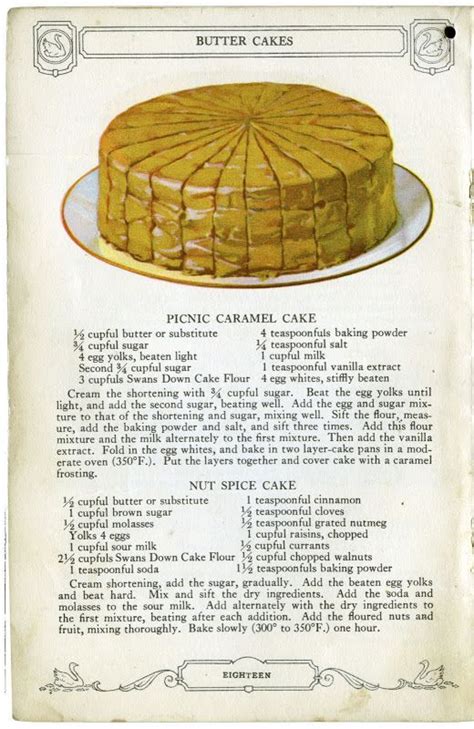 Check spelling or type a new query. SWANS DOWN CAKE FLOUR recipe for: Picnic Caramel cake; Nut ...