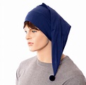 Night Cap Navy Blue Pointed Handmade Nightcap with Pompom Cotton Adult ...