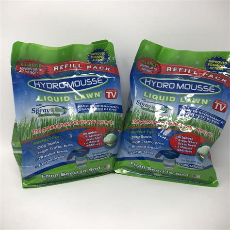 Set Of 2 Hydro Mousse Liquid Lawn Refill Pack 2lb Bag 185623000702