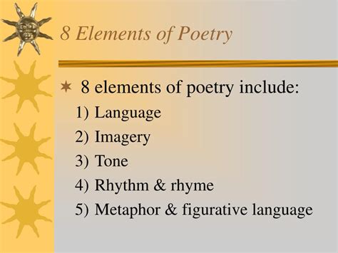 43 5 Elements Of Poetry Online Education