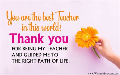 Thank You Message For Teacher Appreciation Wishes Magazine