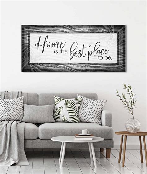 Home Wall Art Home Is The Best Place To Be Wood Frame Ready To Hang
