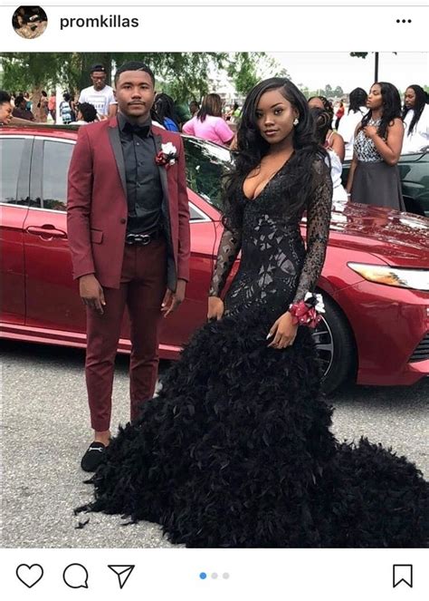 Couples His And Her Matching Prom Attire Prom Outfits Black Girl Prom