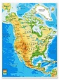 North America - Topographic map d'Editors Choice en poster, tableau sur ...