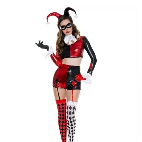 Amazing Clown Costume Cosplay Adult Women Halloween Sexy Role Playing Party Fancy Dress Female