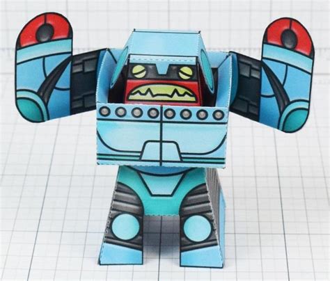 Papermau Rumbolt The Retro Robot Paper Toy By Fold Up Toys