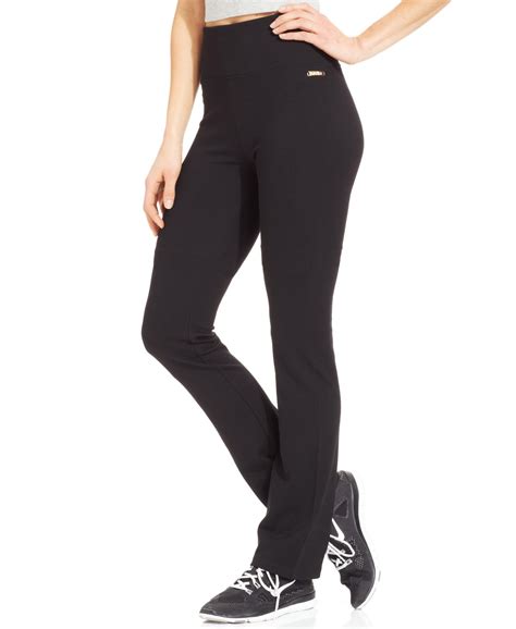 Calvin Klein Synthetic Performance Bootcut Yoga Pants In Black Lyst