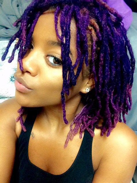 If you are the one who loves doing experiments with hair color, go for a dual tone dread style. Great colors on her | Dreadlock hairstyles, Locs ...