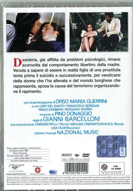 Desideria La Vita Interiore Dvd Dvd Film Di Gianni Barcelloni