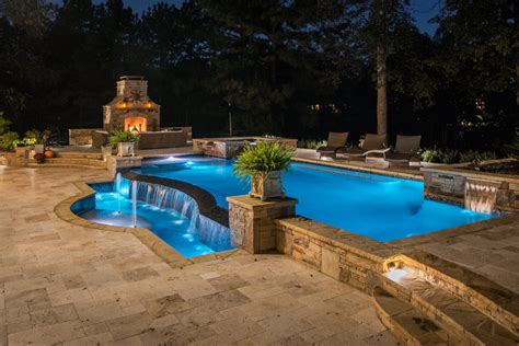 Swimming Pool And Outdoor Living Space Designed And Built By Georgia Classic Pool Swimming