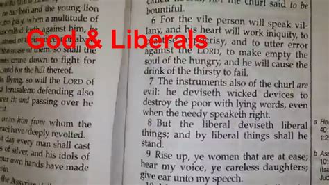 What Does God And The Bible Say About Liberals Youtube