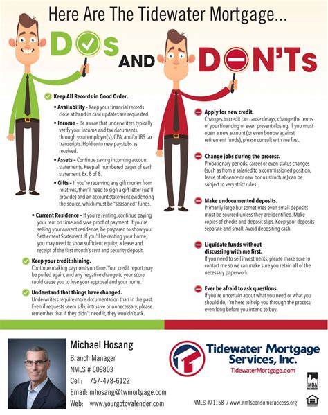 Dos And Donts Flyer Mike Hosang Tidewater Mortgage Services Inc