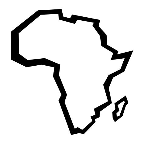Detailed Map Of Africa Continent In Black Silhouette 551364 Vector Art
