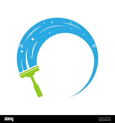 Wiper Squeegee Vector Illustration Cleaning Logo Design Stock Vector