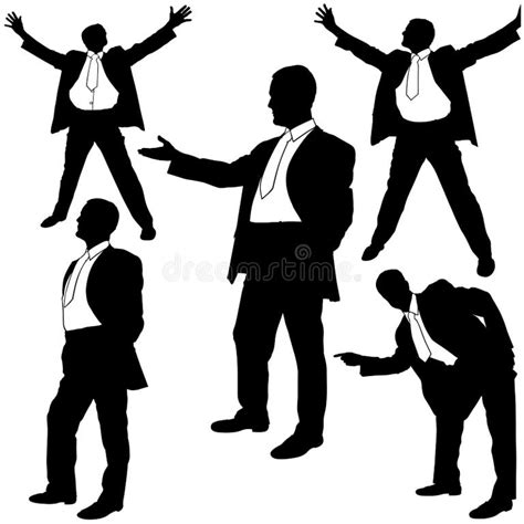 Happy Manager Silhouettes Stock Illustrations 457 Happy Manager
