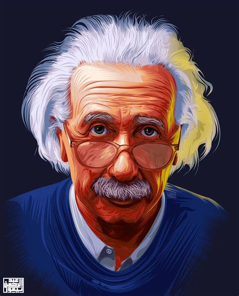 Albert Einstein Illustration Abdelrahman Taymour Artofit