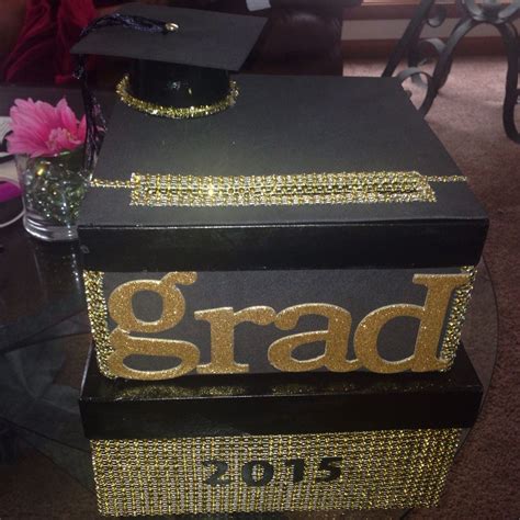 Diy Graduation Card Box Black And Gold Ghtevents Graduation Card