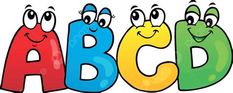 Cartoon Abcd Letters Theme 1 Clipart Learn Letters Vector Cartoon