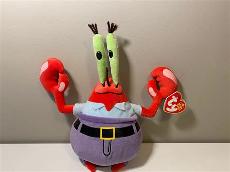 Ty Beanie Baby Mr Krabs From Spongebob Squarepants 75 Etsy Uk