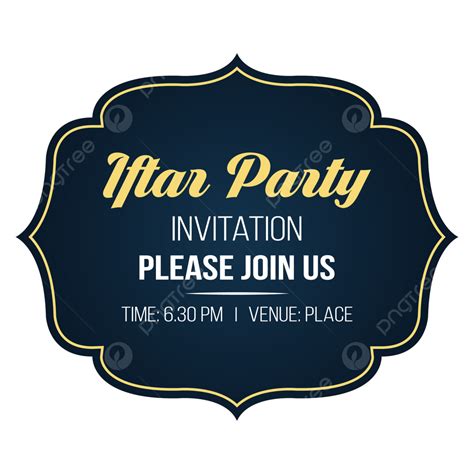 Invite Card Party Vector Art Png Iftar Party Invitation Card Design
