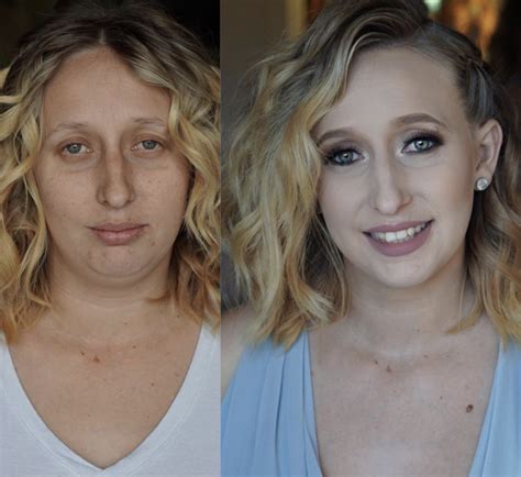 Before After 16 Pictures Of Women With And Without Makeup