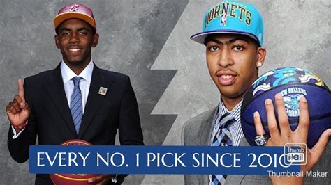 Every Number 1 Nba Draft Pick Since 2010 Youtube