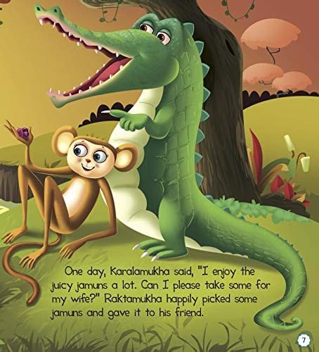 Panchatantra Stories The Monkey And The Crocodile Urdu Bazaar