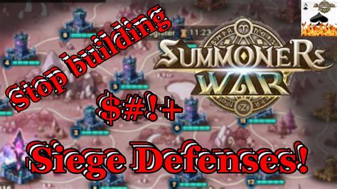 How To Build Good Siege Defenses Summoners War Youtube