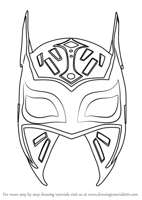 How to draw sin cara mask. Learn How to Draw Sin Cara Mask (Mascots) Step by Step ...