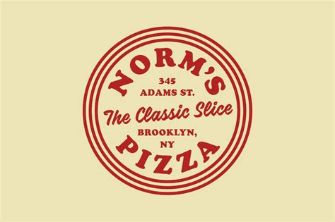 Request any service, anywhere with intently.co. Norm's Pizza NYC Branding Badge Design — Crown Creative ...