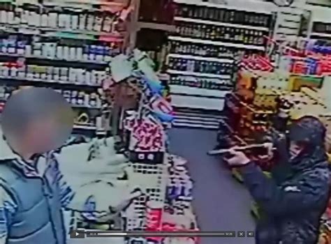 Shocking Cctv Footage Shows Bungled Sawn Off Shotgun Robbery That Left Shopkeeper In A Coma